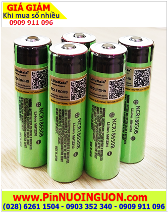 LiitoKala NCR18650B, Pin sạc 3.7v Lithium LiitoKala NCR18650B (3400mAh) Đầu lồi chính hãng /Xuất xứ NHẬT